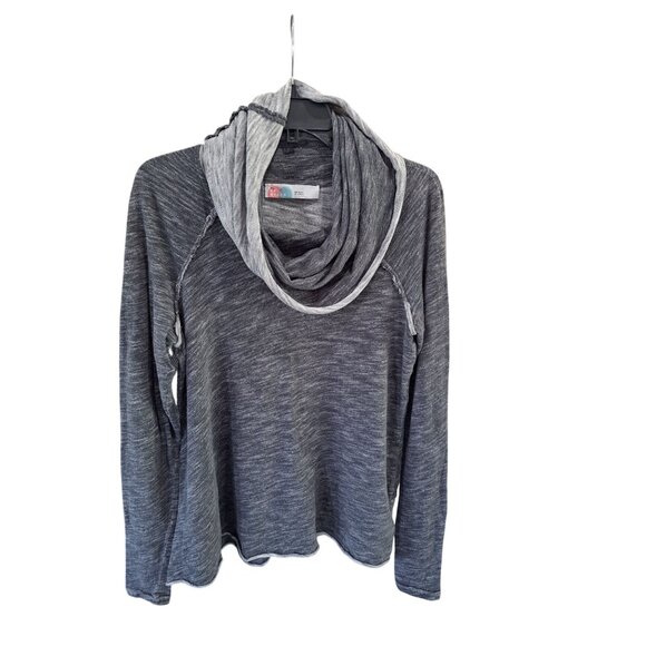 Free People Beach Cocoon Funnel Neck Pullover Gray Long Sleeve Top Women's S - Picture 2 of 9